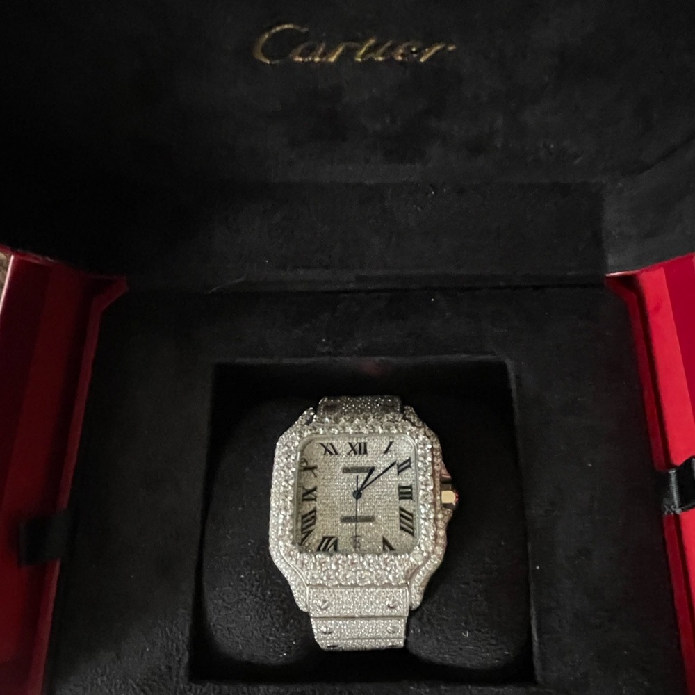 Silver Diamond Watch